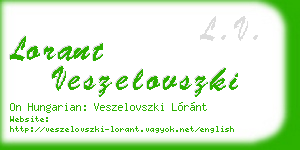 lorant veszelovszki business card
