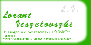 lorant veszelovszki business card